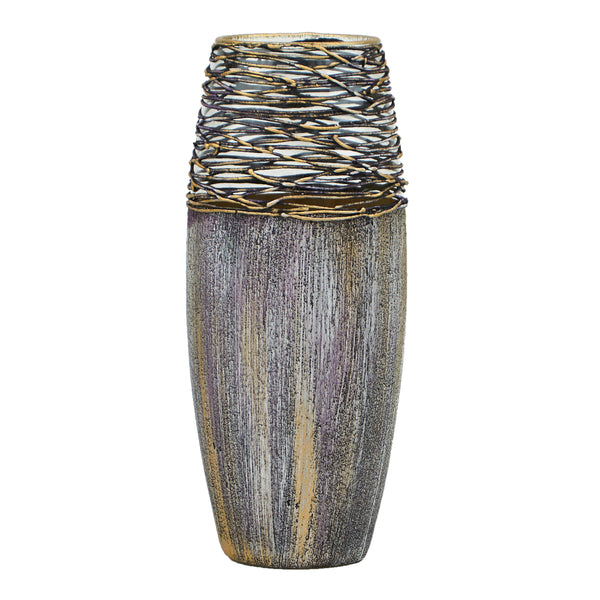 Handpainted Glass Vase for Flowers | Art Glass Vase | Interior Design Home Decor | Table vase 10 in