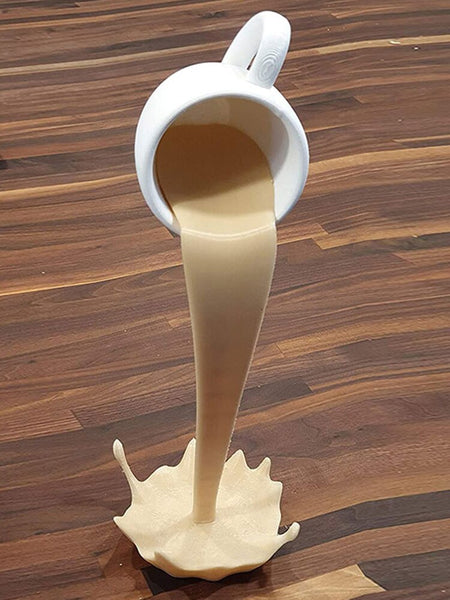 25cm Floating Spilling Coffee Cup Sculpture Kitchen Decor Spilling Magic Pouring Splash