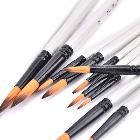 12Pcs/Set Artist Paint Brushes for Acrylic Watercolor Oil Painting Art Craft Kit Painting Supplies 2022|Paint Brushes|