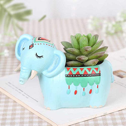 GreyFOX || Handmade Cute Elephant Resin Multipurpose Pot || Succulent Pot Indoor || Desktop Flower Planter || Home DÃ©cor (without plant)