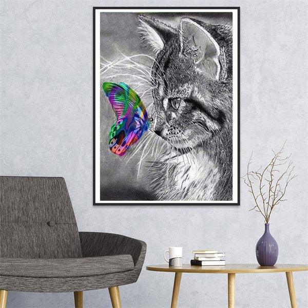 5D DIY Diamond Painting Animal Cat Dog Wolf Picture Full Drill Diamond Embroidery Mosaic Tiger Cross Stitch Home Decoration|Diamond Painting Cross Stitch|
