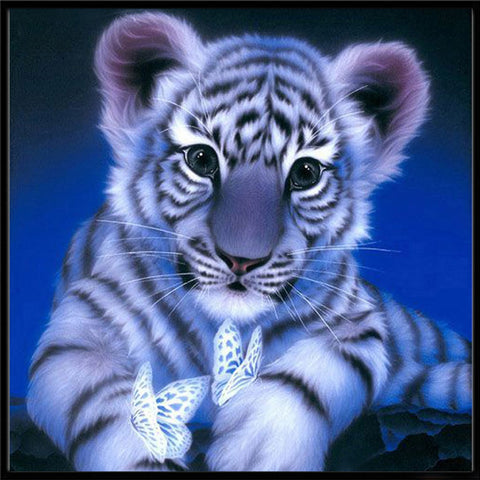 5D Diamond painting Animal Tiger DIY cross stitch sticker diamond embroidery round diamond mosaic handmade gift|Diamond Painting Cross Stitch|