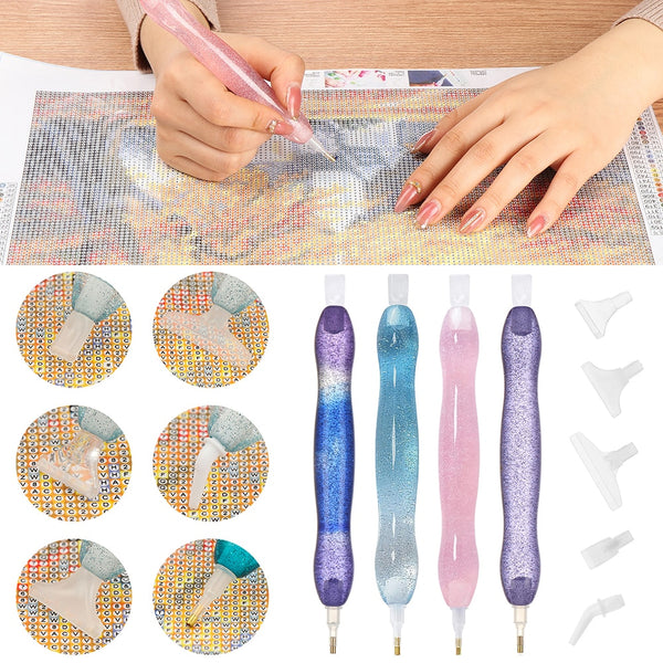 5D Point Drill Pen Resin Diamond Painting Pen Cross Stitch Drawing Embroidery Picking Tool Handmade Sewing Craft Accessories|Diamond Painting Cross Stitch|