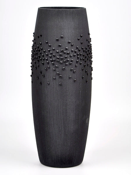 Black style | Floor Vase | Large Handpainted Glass Vase for Flowers | Room Decor | Floor Vase 16 inch