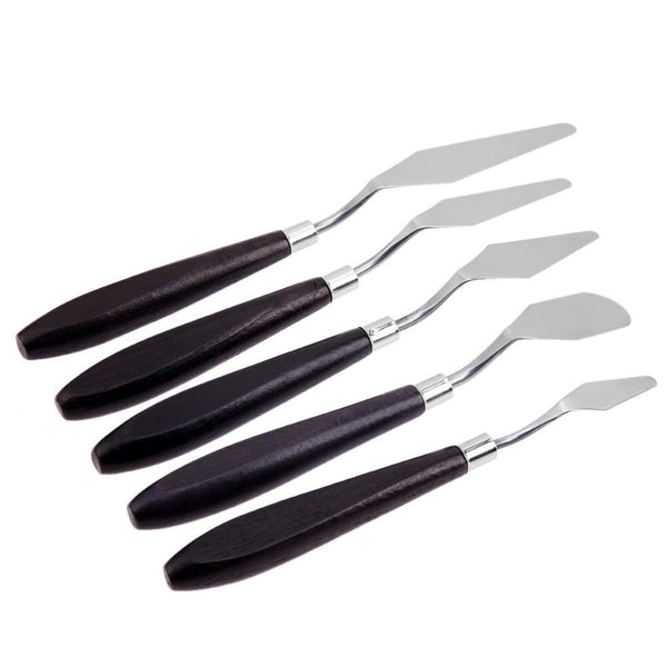 5pcs Painting Knife Spatula Palette Stainless Steel Arts Drawing Blades Kits Gouache Paint Craft Supplies for Artist Canvas|Paint Brushes|