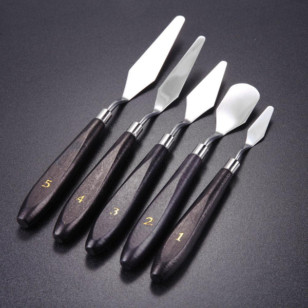 5pcs Painting Knife Spatula Palette Stainless Steel Arts Drawing Blades Kits Gouache Paint Craft Supplies for Artist Canvas|Paint Brushes|