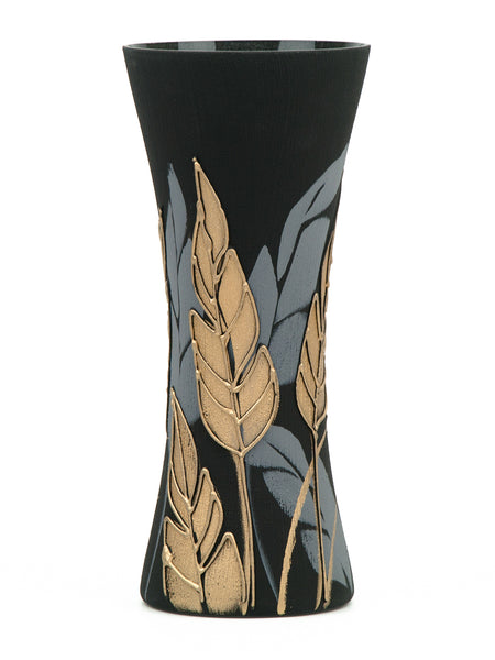Handpainted Glass Vase for Flowers | Art Glass Vase | Home Room Decor | Table vase 12 in