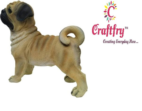 Craftfry Best Pet Animal Vodafone Dog Home & Office Decorative Showpiece - 34.39 cm  (Polyresin, Multicolor)