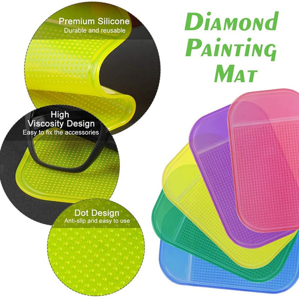 Anti Slip Sticky Mat for Diamond Painting DIY Tool Diamonds Tray Holder Idea for Holding Tray 5D Diamond Embroidery Accessories|Diamond Painting Cross Stitch|