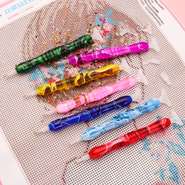 DIY 5D Diamond Painting Pen Resin Angled Tip Point Drill Pens Cross Stitch Embroidery Sewing Craft Nail Art Accessories Tool|Diamond Painting Cross Stitch|