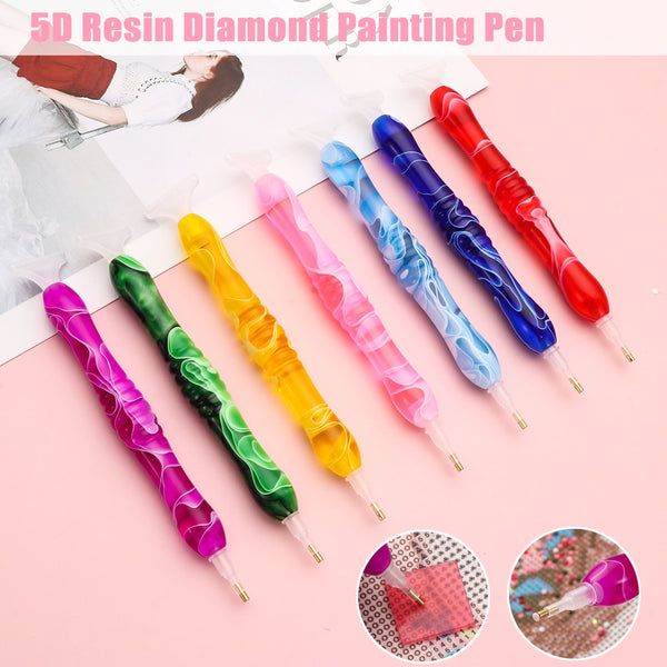 DIY 5D Diamond Painting Pen Resin Angled Tip Point Drill Pens Cross Stitch Embroidery Sewing Craft Nail Art Accessories Tool|Diamond Painting Cross Stitch|