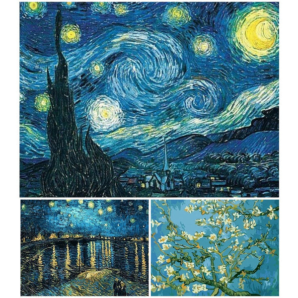 DIY 5D Diamond Painting Van Gogh Starry Night Cross Stitch Kits Full Embroidery Anime Mosaic Art Picture of Rhinestones Decor|Diamond Painting Cross Stitch|