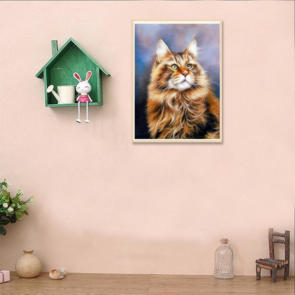 Diamond Painting Animal Tiger Cat Lion 5D DIY Diamond Embroidery Full Round Diamond Cross Stitch Kits Mosaic Picture Home Decor|Diamond Painting Cross Stitch|