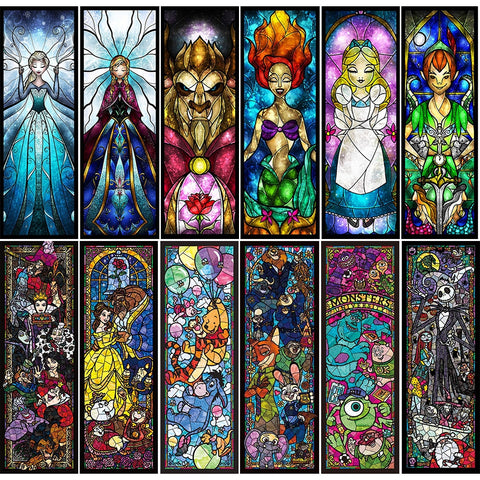 Disney Diamond Painting Fantasy Cartoon Witch Villain Set Hobby Art 5D DIY Full Drill Fairy Tale Princess Mosaic Home Decoration|Diamond Painting Cross Stitch|