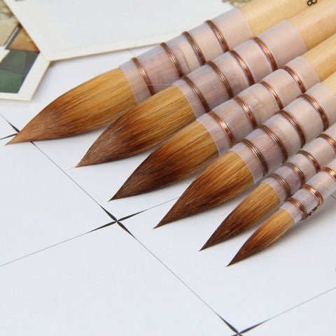 Excellent Handmade Nylon Hair Artist Watercolor Paint Brush For Watercolor Art Supplies|Paint Brushes|