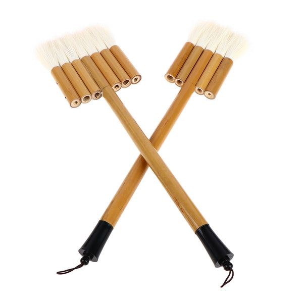 Flat Goat Hair Bamboo Handle Art Supplies Watercolor Artist Brush|Paint Brushes|