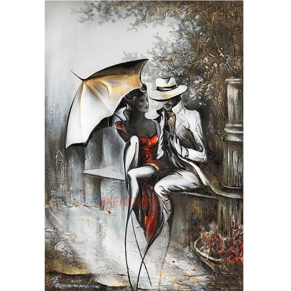 Full Square Drill 5D DIY Diamond Painting Romantic couple and beauty Embroidery Cross Stitch Mosaic Home Decor Y3821|Diamond Painting Cross Stitch|
