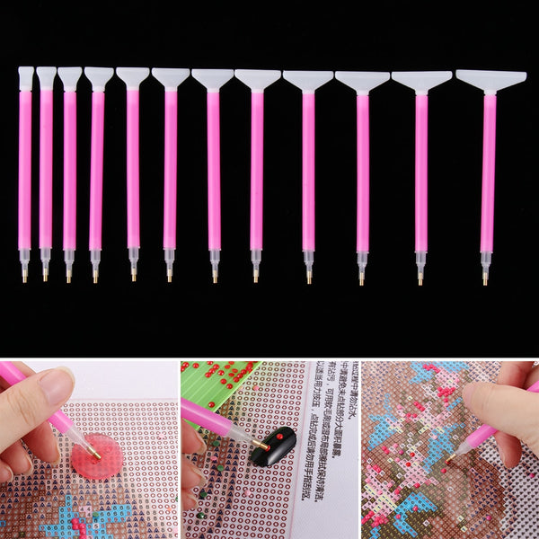 Hot 13Pcs 3 15 heads DIY 5D Diamond Painting Point Drill Pen Embroidery Crafts Diamond Painting Pen Cross Stitch Accessories|Diamond Painting Cross Stitch|