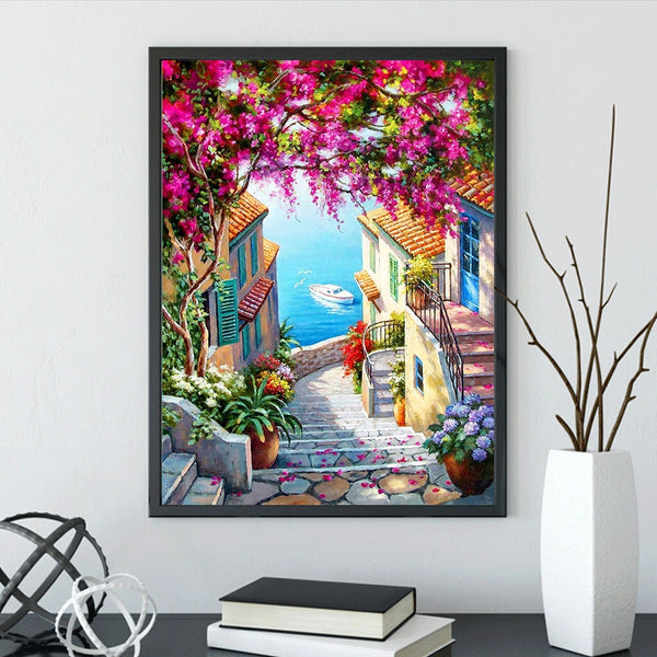 JIEME 5D Diamond Painting Landscape Figure Cartoon Full Round Diamond Mosaic DIY Diamond Embroidery Home Decoration Gift|Diamond Painting Cross Stitch|