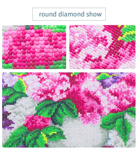 JIEME DIY 5D Diamond Painting Flower Full Round Mosaic Landscape Flower Diamond Embroidery Picture Rhinestone For Home Decor|Diamond Painting Cross Stitch|