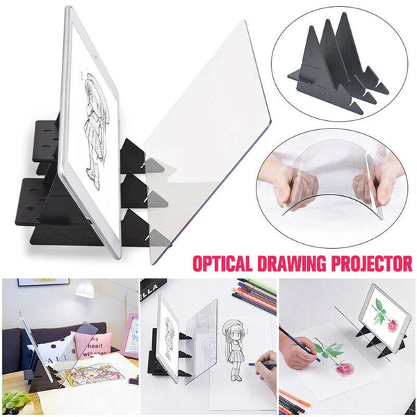 Optical Imaging Drawing Board Lens Sketch Mirror Reflection Dimming Bracket Holder Painting Mirror Plate Tracing Table Plotter|Art Sets|