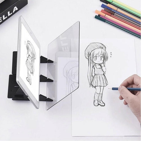 Optical Imaging Drawing Board Lens Sketch Mirror Reflection Dimming Bracket Holder Painting Mirror Plate Tracing Table Plotter|Art Sets|