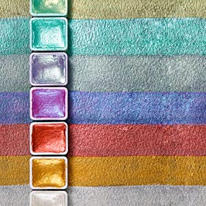 Paul Rubens Solid Watercolor Paint Set 12/24/48 Colors Glitter Metallic Paints Sparkle Effect Pigment Artist Grade Art Supplies|Water Color|