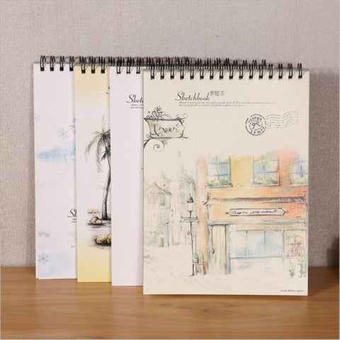 Portable A4 Artist Sketch Paper Hand Painting 40 Pages Coil Sketch Book Drawing Paper for Art Supplies|Painting Paper|