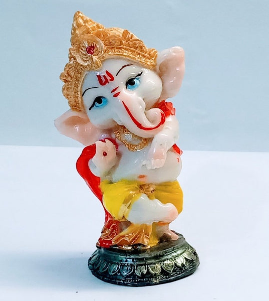 Luvcraft High Quality Finishing Dancing Ganesha (Home Temple Use, Decorative Use, Office, gifted use Item statue Decorative Showpiece