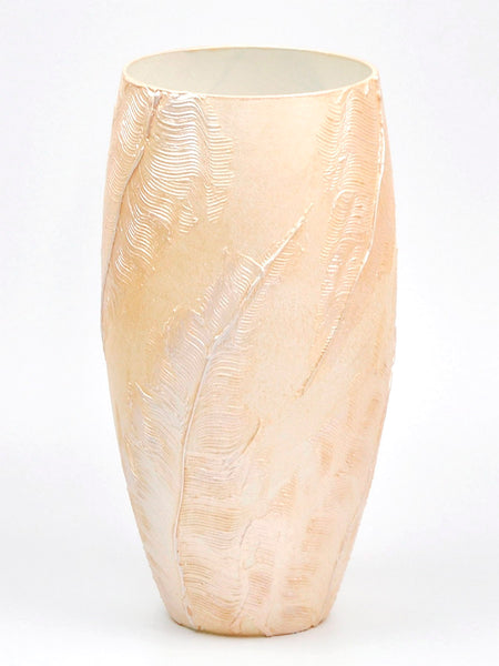 Handpainted Glass Vase for Flowers | Gentle Art Glass Oval Vase | Interior Design Home Room Decor | Table vase 12 inch