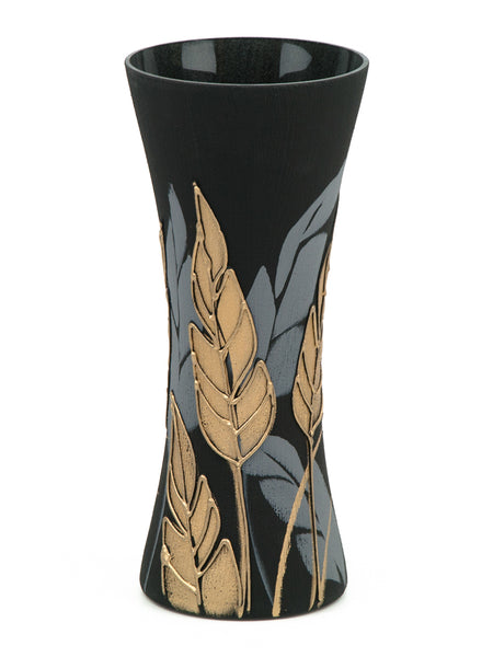 Handpainted Glass Vase for Flowers | Art Glass Vase | Home Room Decor | Table vase 12 in