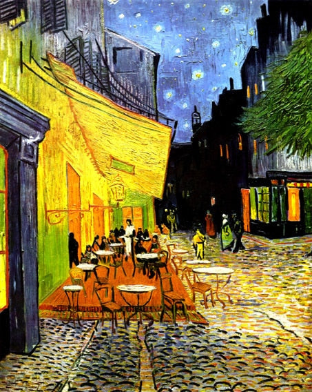Famous Van Gogh Cafe Terrace At Night Oil Painting Reproductions on Canvas Posters and Prints Wall Art Picture for Living Room
