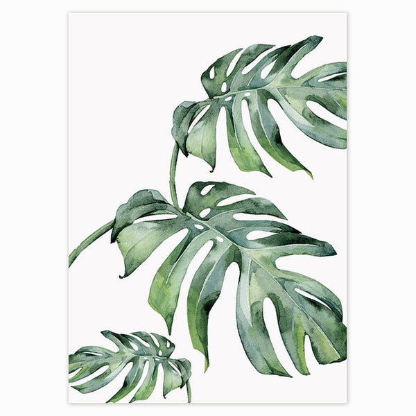 Tropical Plant Nordic Poster Home Decoration Scandinavian Green Leaves Decorative Picture Modern Wall Art Canvas Painting
