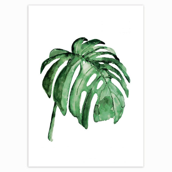 Tropical Plant Nordic Poster Home Decoration Scandinavian Green Leaves Decorative Picture Modern Wall Art Canvas Painting