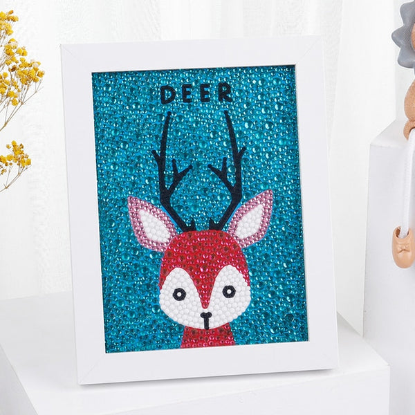 Diamond Painting by Number Kits for Kids Deer Unicorn Owl Crystal Rhinestone Diamond Embroidery Paintings Pictures Arts Craft