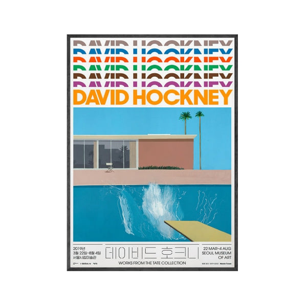 David Hockney Art Prints Terrace Vintage Canvas Poster Abstract Artwork Painting Wall Pictures for Living Room Wall Art Decor