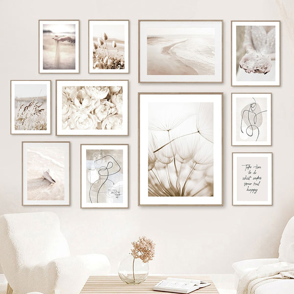 Flower Scenery Picture Home Wall Art Canvas Painting Modern Nordic Landscape Figure Posters and Prints for Living Room Decor