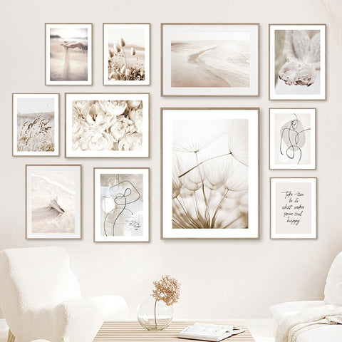 Flower Scenery Picture Home Wall Art Canvas Painting Modern Nordic Landscape Figure Posters and Prints for Living Room Decor