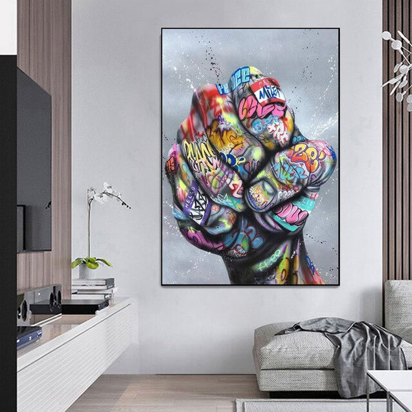 Street Graffiti Art Canvas Painting Lover Hands Art Wall Posters And Prints Lip Perfume Artwork Picture For Living Room Decor