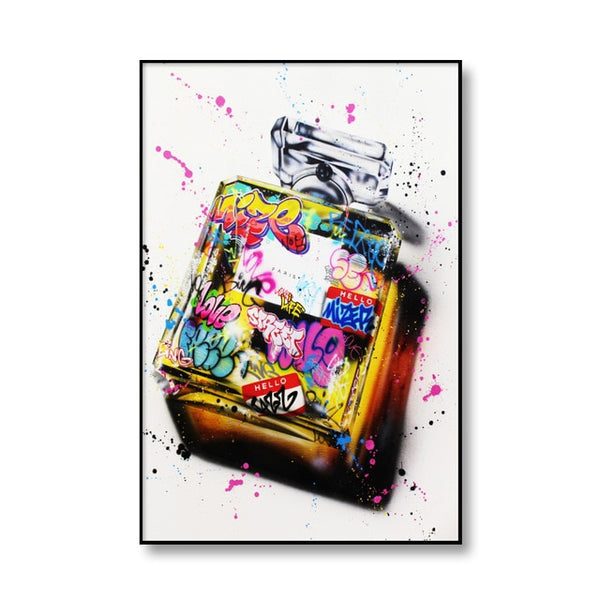 Street Graffiti Art Canvas Painting Lover Hands Art Wall Posters And Prints Lip Perfume Artwork Picture For Living Room Decor
