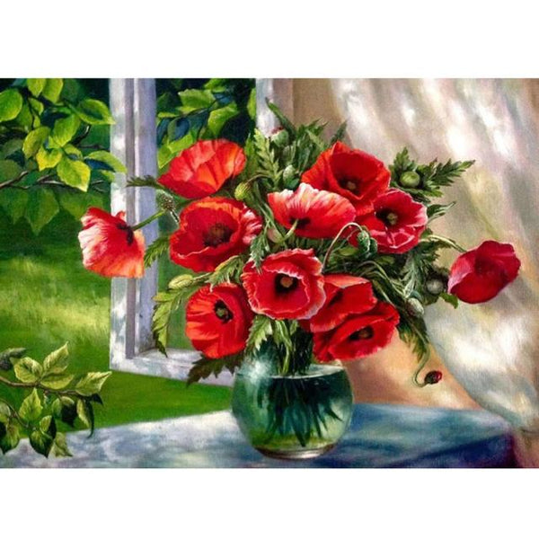 Sale 5D DIY Diamond Painting Flowers Rose Cross Stitch Kit Full Drill Embroidery Mosaic Art Picture of Rhinestones Decor Gift