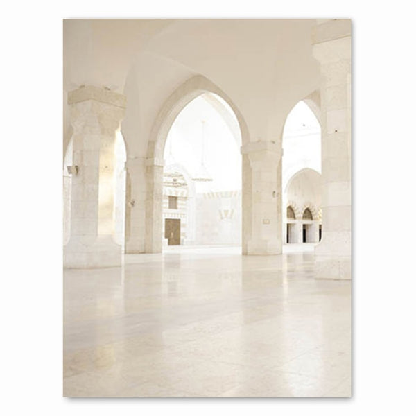 Islamic Beige Poster Landscape Canvas Print Mosque Morocco Door Wall Art Painting Bohemia Picture Modern Home Room Decoration