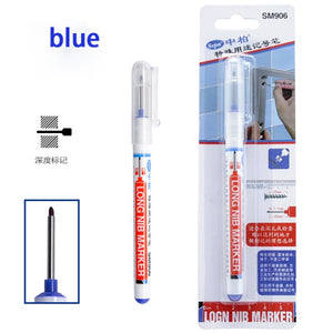 1Pc 20mm Writing Carpenter Construction Deep Hole Home Decoration Water Resistant Quick Drying Marker Pen Multifunction Long Nib