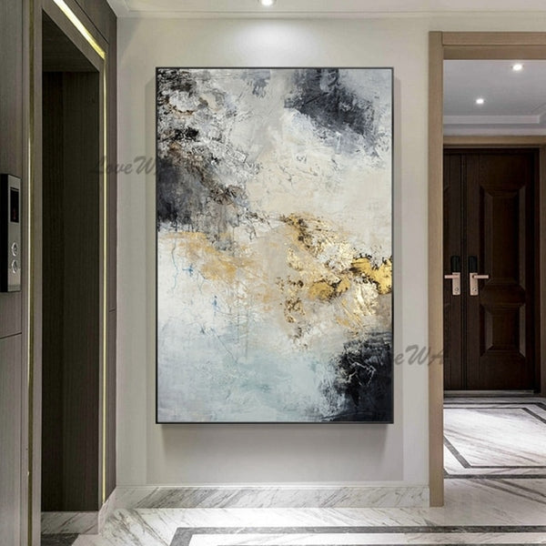 Abstract Oil Painting 100% Hand Painted Oil Paintings Wall Art Canvas Abstract Artwork Carving Art For Hotel Living Room Decor