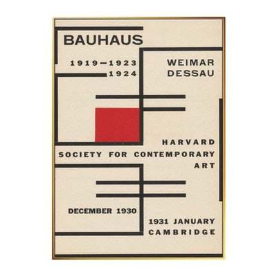 Bauhaus Exhibition Poster Art Abstract Geometry Canvas Painting Black and White Modern Art Decor Bauhaus Art Print Wall Artwork