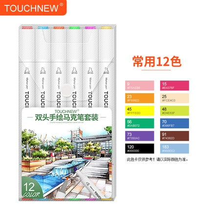 Touchnew T8 Markers 12/60/80/108 Color Drawing Markers Pen Art Supplies School For Artist Kid Adult Coloring Book|Art Markers|