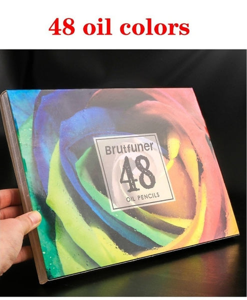 Brutfuner 48/72/120/160/180 Color Professional Oil Color Pencils Set Wood Soft Watercolor Pencil For Drawing Sketch Art Supplies|Colored Pencils|