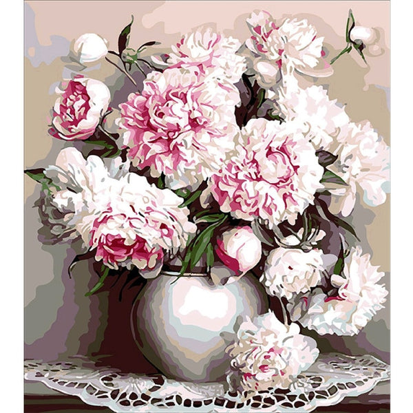 5D DIY Diamond Painting Flowers Rose Vase Cross Stitch Kit Full Round Drill Embroidery Mosaic Art of Rhinestones Home Decor Gift|Diamond Painting Cross Stitch|