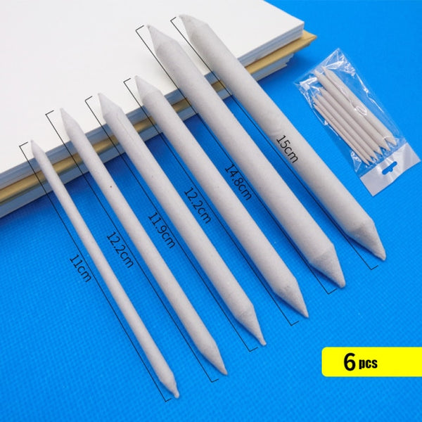3/6pcs/set Blending Smudge Stump Stick Sketch Art White Drawing Charcoal Sketcking Tool Rice Paper Pen artist Painting Supplies|Standard Pencils|